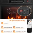 thumbnail image 4 of 18" Freestanding Electric Fireplace Heater, Recessed Stove Heater with Adjustable LED Flame, Fireplace Insert with Safer Plug and Sensor and Remote Control (Console Center not Included), 4 of 7