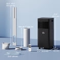 thumbnail image 3 of HOMCOM Climatiseur 10 000 BTU, Unité de Climatisation Silencieuse avec Télécommande, Noir, 3 of 10
