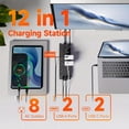 thumbnail image 3 of LOVEVER Flat Plug Surge Protector Outlet Extender Power Strip with 5ft/10ft Thin Flat Extension Cord  8 Widely Distributed AC Outlets  4 USB Charging Ports (2 USB A & 2 USB C)  Desk Charg, 3 of 6