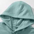 thumbnail image 3 of Yuyuzo Mens Hoodies Solid Color Long Sleeve Fashion Pullover Tops Drawstring Sweatshirt with Pocket, 3 of 6