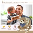 thumbnail image 4 of Qaba Kids Ride-On Rocking Horse Toy Bear Style Rocker with Fun Music & Soft Plush Fabric for Children 18-36 Months, 4 of 10