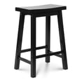 thumbnail image 1 of PJ Wood Saddle-Seat 24 Inch Kitchen, Table, & Bar Counter Stool, Black, 1 of 7