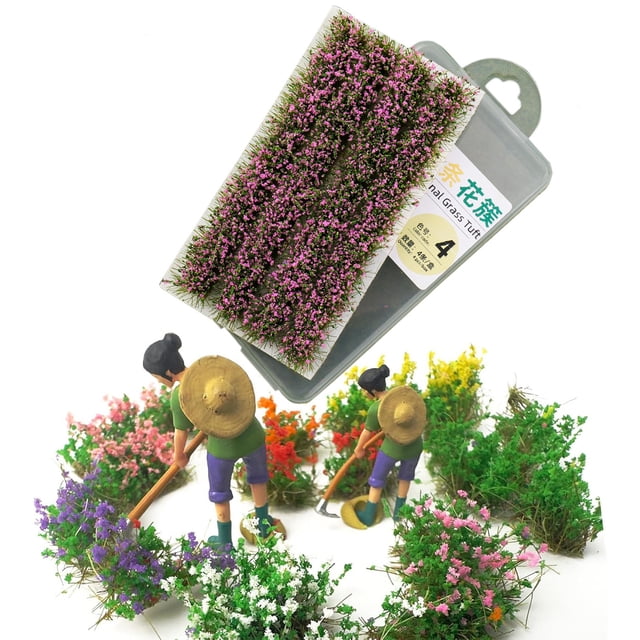 Dvkptbk Simulation Striped Grass Clump Flower Cluster Striped Box Packaging Sandbox Shrubbery Sandbox Scene Wilderness home decor