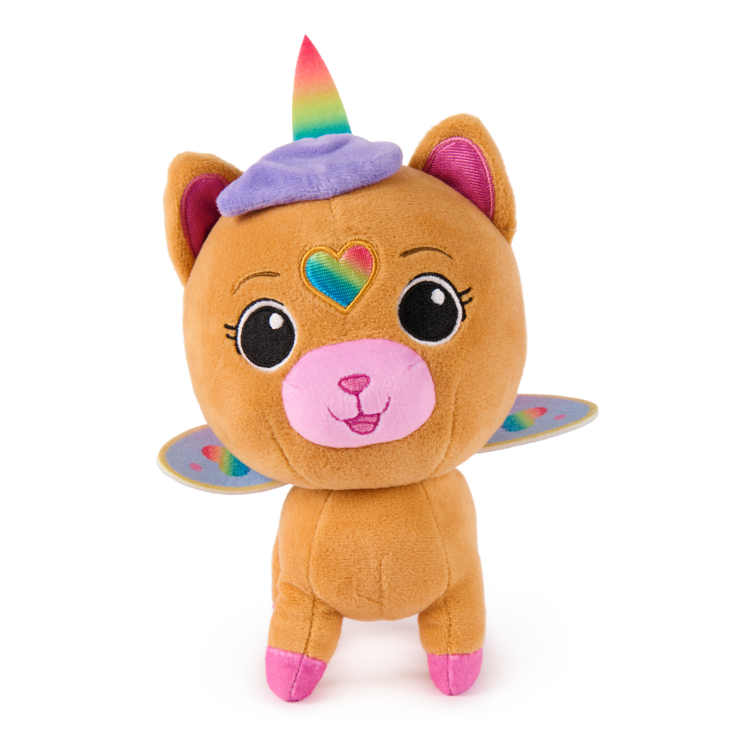 DreamWorks Gabby's Dollhouse: Fairylandia, Peluche licorne Kiko officielle, licorne en peluche, jouets souples pour les enfants à partir d'un an, marron, 20,3 cm