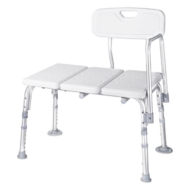 Bancs de Transfert pour Baignoire, Chaise de Bain et de Douche à 5 Niveaux Réglables avec Pieds à Ventouse pour Aînés, Capacité de Charge de 300 Lb