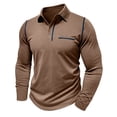 thumbnail image 2 of FAIWAD Men's Long Sleeve Shirts Casual Button Down Basic Golf Pullover Tops Lightweight Work Athletic T-Shirt, 2 of 9