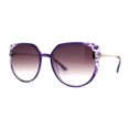 thumbnail image 3 of Womens Thin Oversize Cat Eye Butterfly 90s Designer Sunglasses Purple, 3 of 5