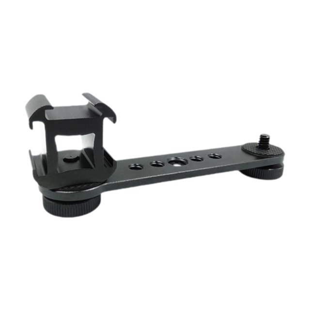 funtasica Support Triple pour Chaussures Froides Filetage 1/4 Pouces Accessoires Vis Support d'Expansion Noir