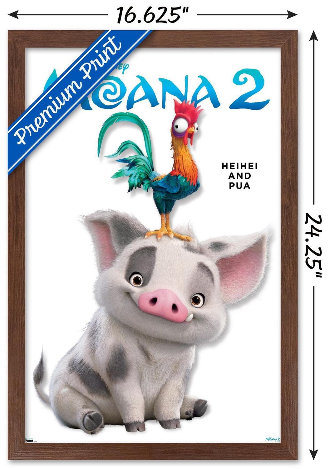 Disney Moana 2 - Heihei and Pua Feature Series Wall Poster