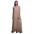 thumbnail image 1 of Bimba Beige2 Floral Ranunculus & Roses Spaghetti Strap Womens Sleepwear Nightgown Ladies Nightwear Nursing Sleep Dress Large, 1 of 5