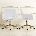 thumbnail image 3 of HOMCOM Office Chair with Adjustable Height, Swivel Vanity Desk Chair, 3 of 10