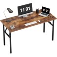thumbnail image 4 of Folding Computer Desk Foldable Work Desk Table Writing Desk Folding Home Office Desk  No  to Assemble  Teak&, 4 of 6