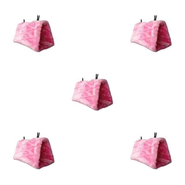 Decodeary Universal And Durable Bird Cage With Soft Fabric For Canaries And Parrots pink S (17x16x12cm) 5Set