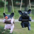 thumbnail image 3 of Hanging Statue Animal Pig Shape Landscape Pendant Resin Simulation Swing Figurines Outdoor Decorations, 3 of 10