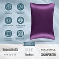 thumbnail image 4 of Bare Home Satin Pillowcase Set - Luxury Pillowcases - Soft and Smooth - Breathable - Envelope Closure - Standard, Plum, 4 of 8