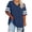 Dark Blue, variant on AherBiu Plus Size T-Shirts for Women V Neck Summer Loose T Shirts Oversized Casual Basic Short Sleeve Tops Tees