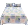 thumbnail image 1 of Bed Sheets Full Ice Silk Bedding Three Piece Set Breathable Soft Bed Sheet Luxurious Silk Bed Sheet and Pillowcase Realistic and Interesting Patterns Bedding Sets Full, 1 of 6