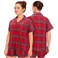 thumbnail image 4 of Hitime Christmas Womens Pajamas Set Button Down Silk Sleepwear Short Sleeve Breathable Nightwear Loungewear Set, Size XL, 4 of 7