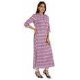 thumbnail image 2 of Moomaya Kurti Ethnique Indienne Imprimée pour Femmes, Col Mandarin, Longue Kurta Droite avec Poches, 2 of 8