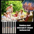 thumbnail image 2 of Lttoisl Telescoping Marshmallow Roasting Sticks Set of 8 with Wooden Handles – 32-Inch Extendable Smore Skewers for Campfire, BBQ, Hot Dogs & Fire Pit Cooking, 2 of 8