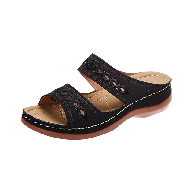 Fsgntruao Sandales Compensées Décontractées de Mode pour Femmes Dames Chaussures Pantoufles d'Extérieur