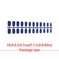thumbnail image 3 of 1 Set Glue on Nails Medium Length Files Square Style Stick Full Cover Wraps Art Decals Artificial Beauty Tool Manicure Kit Decorations 20, 3 of 6