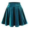 thumbnail image 1 of B91xZ Jupe Cargo Mini pour Femmes Taille Haute Extensible Fluide Décontractée Midi, Bleu L, 1 of 5