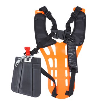 FRCOLOR Courroie de Coupe de Pelouse Orange, Courroie de Harnais de Tondeuse Réglable avec Acier Inoxydable pour Tondeuse à Foin 1 Pce, 25,59 Pouces X 13,78 Pouces X 1,57 Pouces