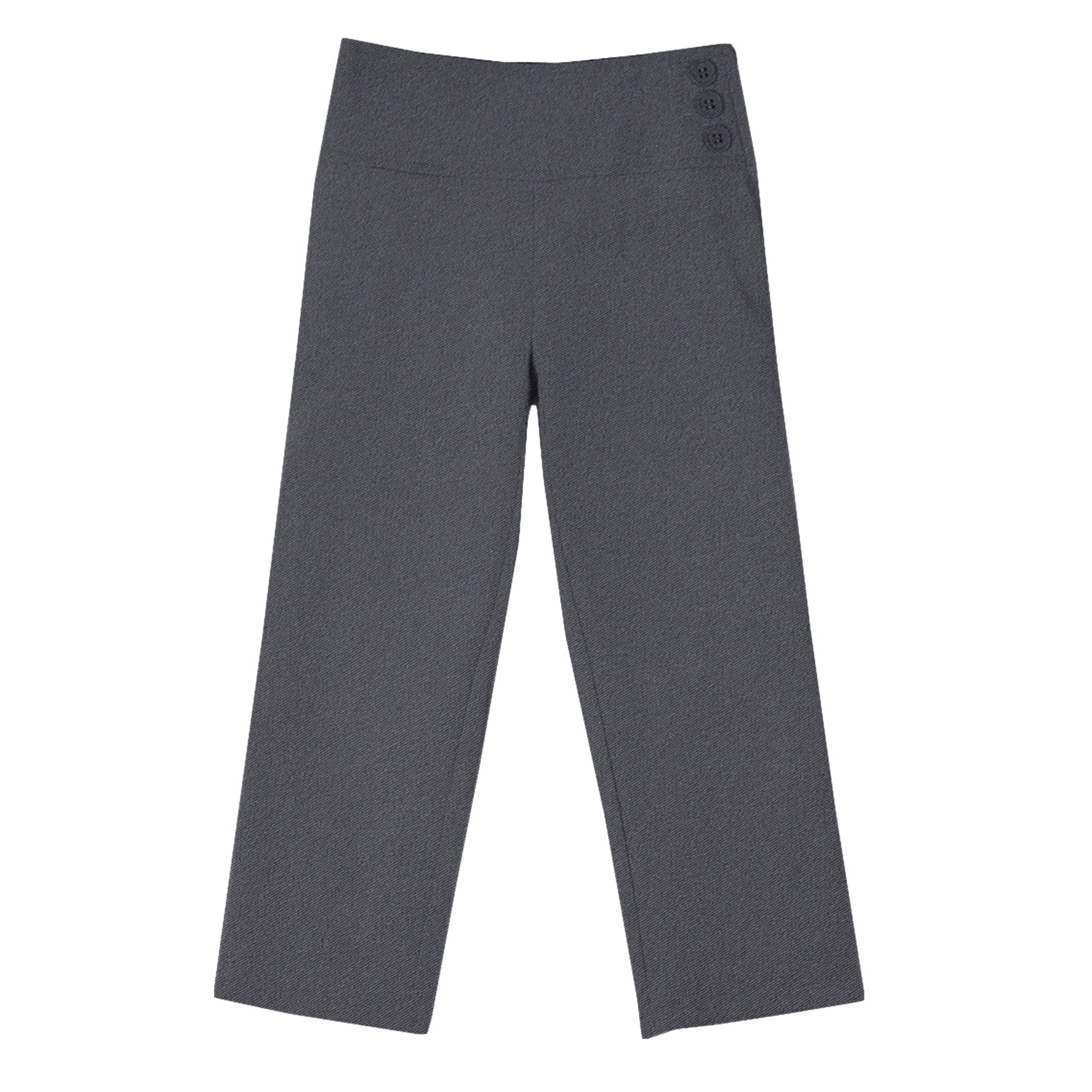 Bienzoe Girl's School Uniforms High Tech Durable Adjust Waist Pants Grey 12
