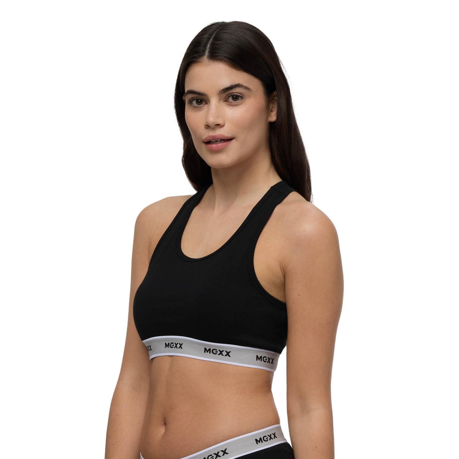 Paquet de 2 bralettes dos nageur avec bande élastiques à motif Mexx pour femmes