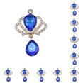 thumbnail image 1 of braveheart 10pcs Fashion Mixed Color Rhinestone Snap Buttons Costume Pendants Clasp Wedding Jewelry Accessories Brooch Base Type 1 Type 12, 1 of 6