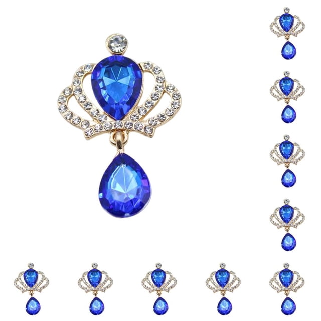 braveheart 10pcs Fashion Mixed Color Rhinestone Snap Buttons Costume Pendants Clasp Wedding Jewelry Accessories Brooch Base Type 1 Type 12