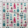 thumbnail image 3 of oneOone Polyester Spandex Pink Fabric Sea Lighthouse Sewing Craft Projects Fabric Prints By Yard 56 Inch Wide, 3 of 5