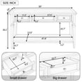 thumbnail image 3 of Classic Retro Style Console Table with Three Top Drawers and Open Style Bottom Shelf for Entryway, Hallway and Living Room, 3 of 8