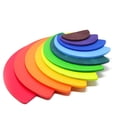 thumbnail image 4 of Large Wooden Rainbow Stacker Bundle, Rainbow Stacker, Peg dolls, Semi Circle, Wooden Toy, Montessori Toy, Building blocks, Stacker Set, 4 of 10