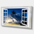 thumbnail image 2 of Fenêtre vers Plage avec Cocotiers - Impression sur Toile Paysage, 2 of 3