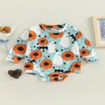 thumbnail image 2 of Baby Girl Romper  Long Sleeve  Neck Cartoon Ghost / Santa / Flower Loose Button Romper, 2 of 8