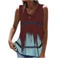 thumbnail image 1 of Birdeem Mode Femme Été Sans Manches Col en V Chandail Imprimé Blouse Décontractée, 1 of 1