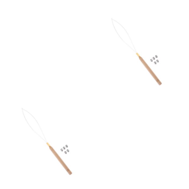 mmirethe Fashionable Hair Braid Bead Hair Extensions Decoration Wire Pulling Hook Tool 9 2Set
