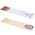 thumbnail image 1 of Jeu de Curling de Table, Ensemble de Jeu 3 en 1 de Curling, Quilles, Plateau de Shuffle, Tapis à Roulettes Double Face Facile à Installer, 10 Mini Quilles, 8 Rondelles de Curling, 1 of 6