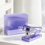 Mini Clear Stapler, Staron Transparent Handheld Stapler Effortless One Finger Use, Portable Small Stapler For School Office Home Use With 1000 Staples, Purple