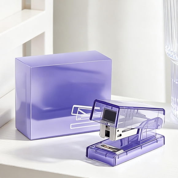 Transparent Mini Stapler Portable Handheld With 1000 Staples Effortless One Finger Use For Office Home