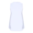 thumbnail image 5 of Dealovy Camisoles Grande Taille pour Femmes Décontractées Sans Manches à Encolure Dégagée avec Boutons Froncées de Couleur Unie Amples et Fluides, 5 of 5