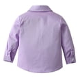 thumbnail image 4 of Hiiyo Boys Long Sleeve Dress Shirt School Uniform Solid Color Button Down Shirt, Sizes 6M-9Y, 4 of 4