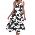 thumbnail image 2 of Ovzne Robes d'Été pour Femmes 2025 Robe d'Été Dames Mode d'Été Imprimée Sans Manches Col Rond Robe Débardeur Décontractée Robe d'Été Imprimée Liquidation, 2 of 7