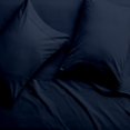 thumbnail image 4 of 6-PC RV King Egyptian 1000-TC Cotton Sheet Set - 18" Deep Pockets with 1 Fitted Sheet, 1 Oversized Flat Sheet 4 Pillowcases - Navy Blue, 4 of 7