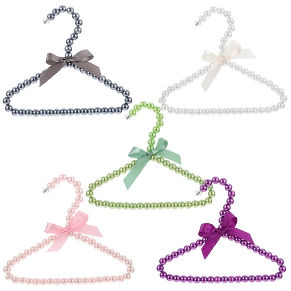 5pcs Creative Pearl Modeling Pet Apparel Hangers Pet Clothes Hanging Racks