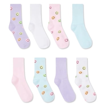 George Girls' Mid-Crew Socks 8-Pack