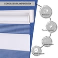 thumbnail image 3 of LUCKUP Cordless Zebra Blinds Roller shades for window Day and Night Blind Dual Layer Light Filtering Shade Light Control Room Darkening Horizontal Window Treatment 25" W X 72" H, White, 3 of 6