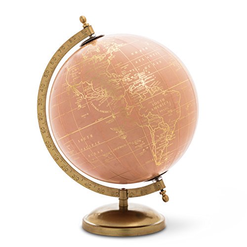 Abbott Collection 57-LATITUDE-01 Globe sur Pied, 8 Pouces D, Rose